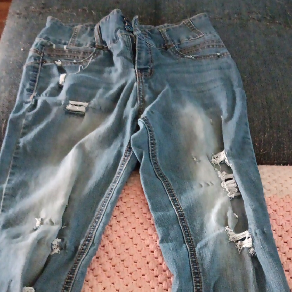 Distressed Blue Women's Jeans
